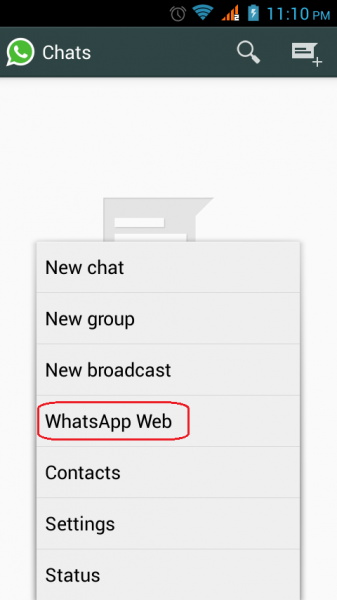 Whats-App Web option
