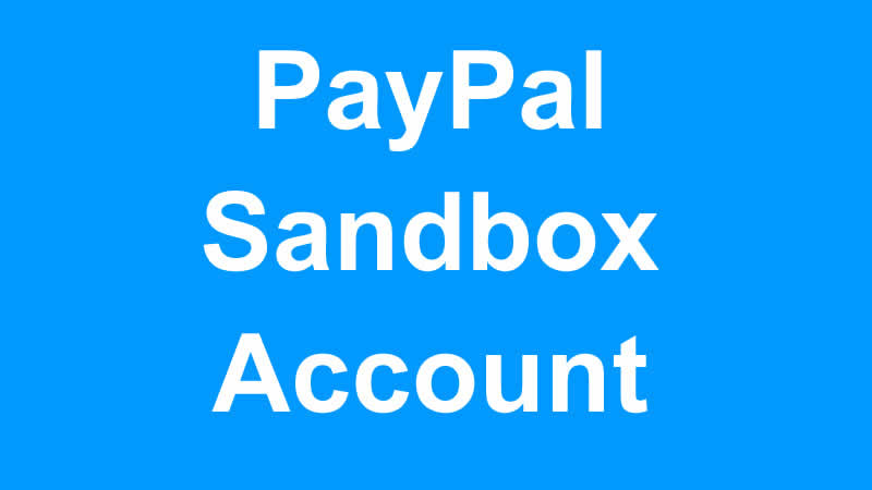 paypal sandbox account